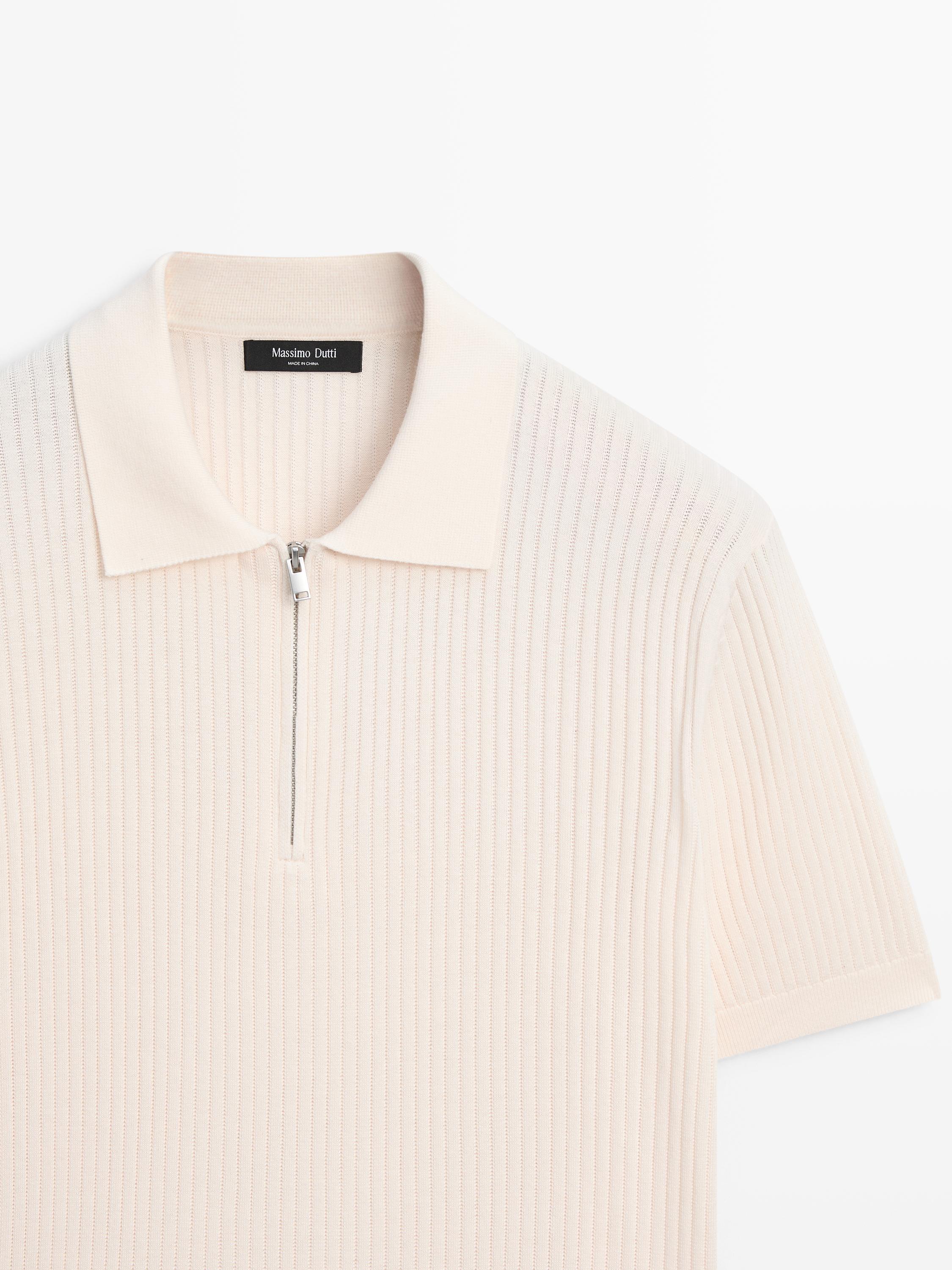 Quarter-zip knit polo sweater